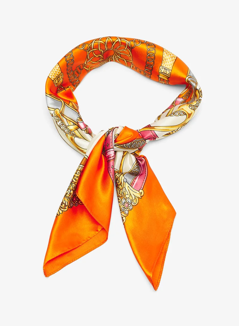 Ginger Silk Printed Summer Scarf