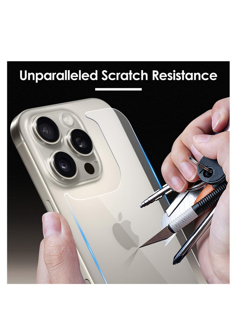 3 in 1 Screen Protector for iPhone 16 Pro, Front and Back Tempered Glass Screen Protector, Camera Lens Protector Ultra Thin Bubble Free(6.3 inch)  - Image 3