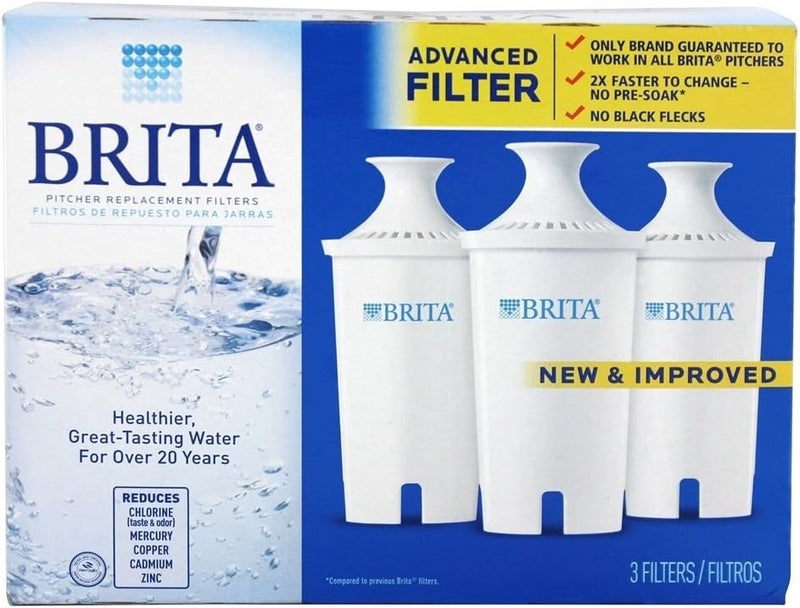 Brita Water Pitcher Replacement Filters - Advanced 3-Pack for Cleaner, Great-Tasting Water - Image 2