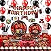 Mpanwen Red Video Game Party Supplies  212Pcs Gamer Gaming Party Decoration For Boys Birthday Party  Table Cover Plates Cups Napkins Utensils Hanging Swirls Banner Topper Serves 16 Guests - Image 4