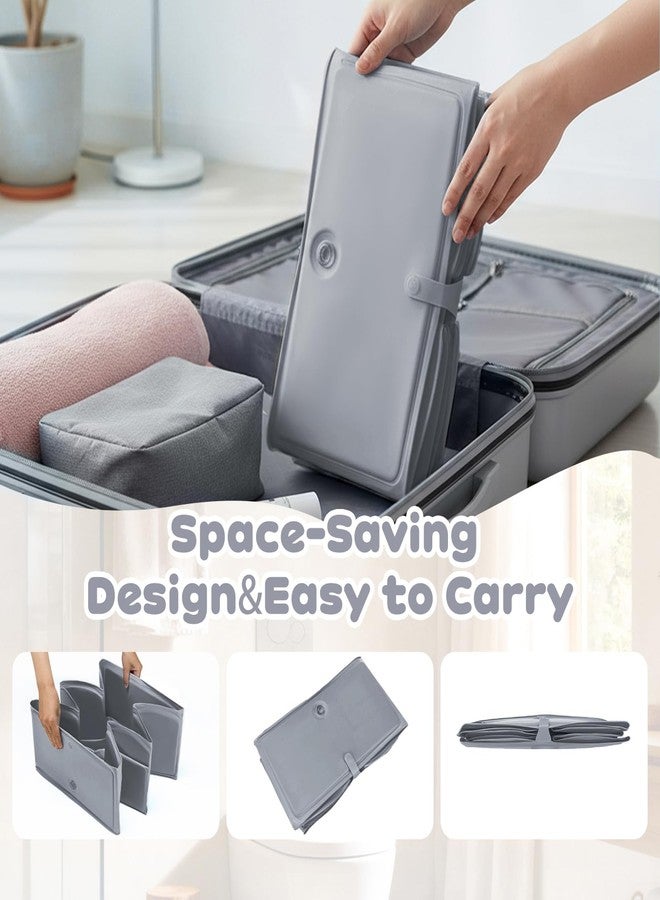 ICECTR Collapsible Baby Bathtub for Shower,Reinforced Structure Infant Foldable Bath Tub with Non-Slip Base,Portable Space-Saving Kids Bath Tub for 6M to 4Years,Suitable for Outdoor, Travel Use(Grey) - Image 3