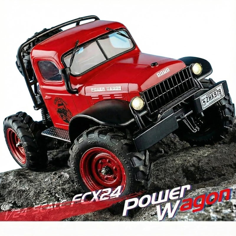 EAZYRC FMS FCX24 Power Wagon 124 RC Crawler Brushed 4x4 RTR Rock Crawler with Portal axle 2Speed Transmission PC Hard Body RC Car for Adults and Gift - Image 3