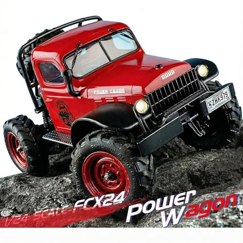 EAZYRC FMS FCX24 Power Wagon 124 RC Crawler Brushed 4x4 RTR Rock Crawler with Portal axle 2Speed Transmission PC Hard Body RC Car for Adults and Gift - Image 1