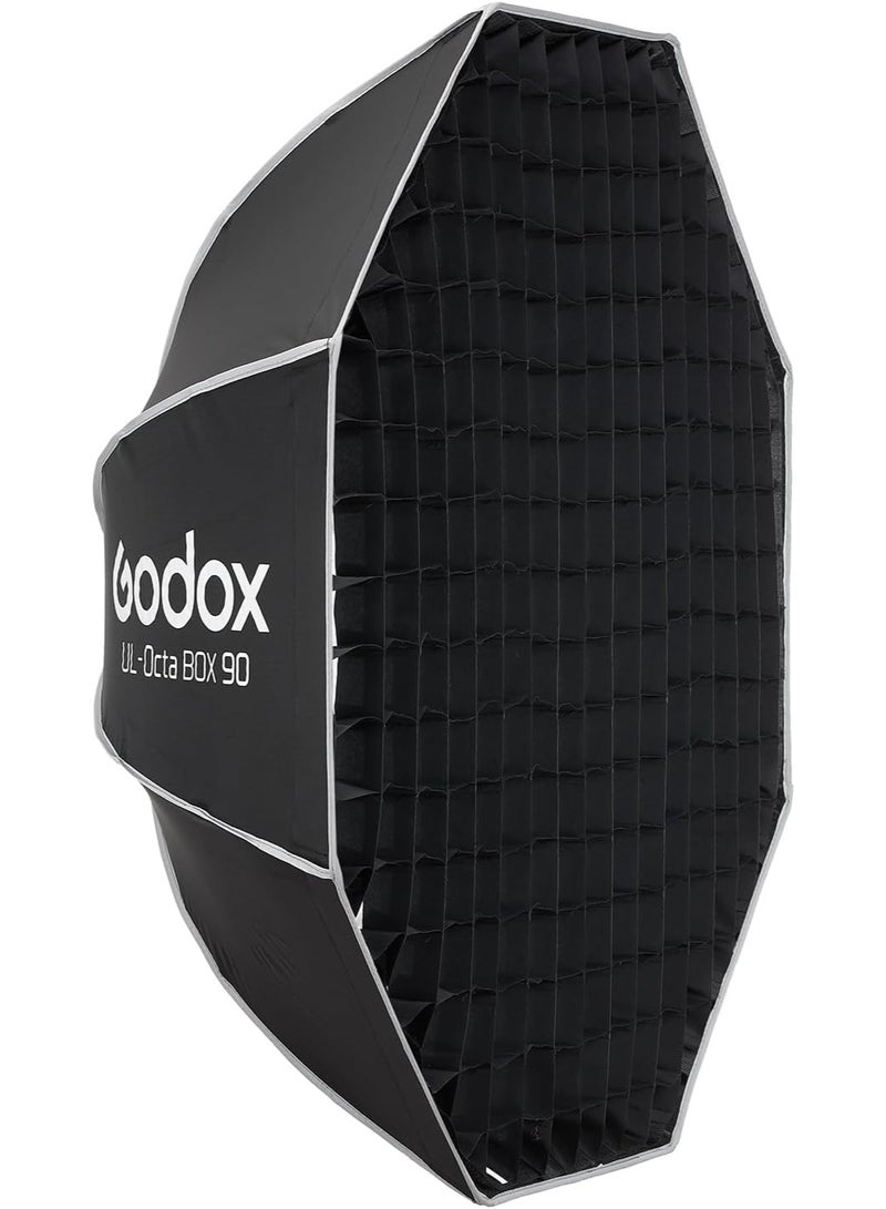 Godox UL-BOX Octa 90 Umbrella Softbox 90cm Quick Release Octagonal Softbox with Grid Bowens Mount Collapsible Light Modifier for Studio Video Photography Compatible with SL60W SL100D SL100Bi MS200-V MS300-V DP400III-V - Image 1