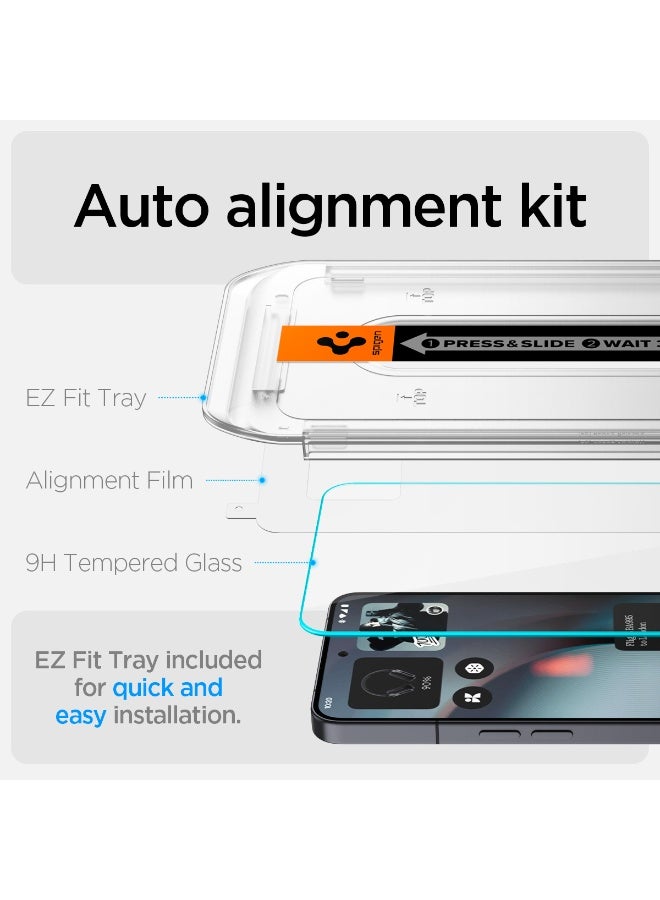 Spigen GLAStR EZ FIT Nothing Phone (3) Screen Protector [2 PACK] Premium Tempered Glass - Case Friendly - Image 3