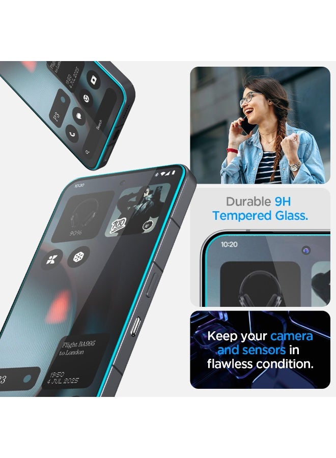 Spigen GLAStR EZ FIT Nothing Phone (3) Screen Protector [2 PACK] Premium Tempered Glass - Case Friendly - Image 4