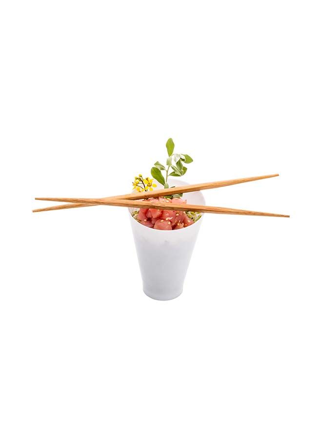 Restaurantware عصا تناول الطعام الخشبية بطول 9.5 بوصة من رستورانت وير، 100 عصا تناول طعام صينية كربونية - مع طرفين مدببين، مستدامة، عصا نودلز من الأرز، قابلة للتخلص، للاستخدام في المنزل أو الطلبات الخارجية - Image 4