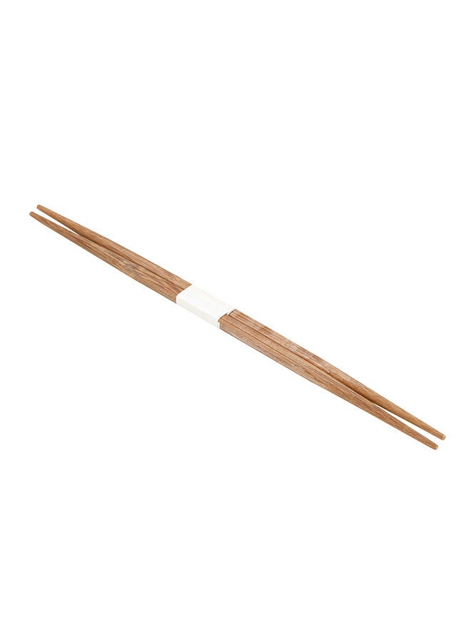 Restaurantware عصا تناول الطعام الخشبية بطول 9.5 بوصة من رستورانت وير، 100 عصا تناول طعام صينية كربونية - مع طرفين مدببين، مستدامة، عصا نودلز من الأرز، قابلة للتخلص، للاستخدام في المنزل أو الطلبات الخارجية - Image 1