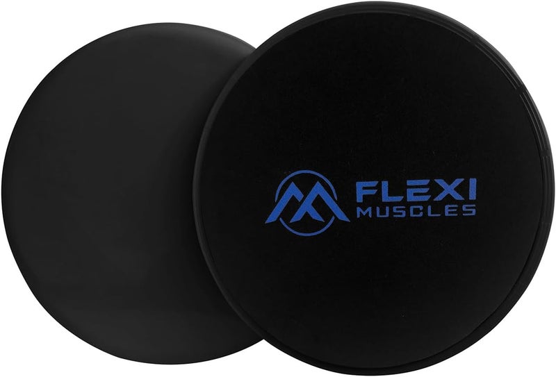 FLEXI MUSCLES Core Sliders Dual Sided Sliding Discs for Use on All Floors. Our Core Sliders are ideal for Abs exercises, Yoga, Pilates and Home Workouts. - Image 1