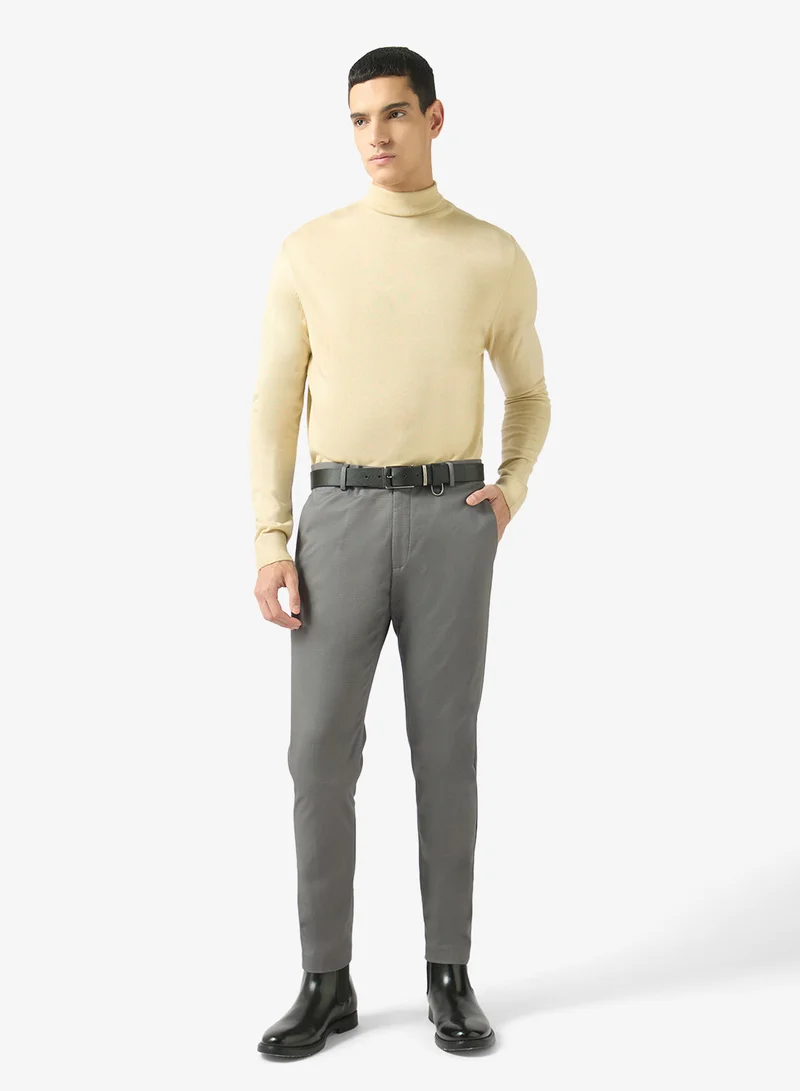 Robert Wood Relaxed Fit Textured Formal Pants