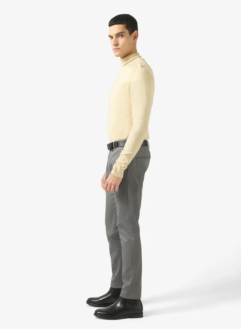 Robert Wood Relaxed Fit Textured Formal Pants