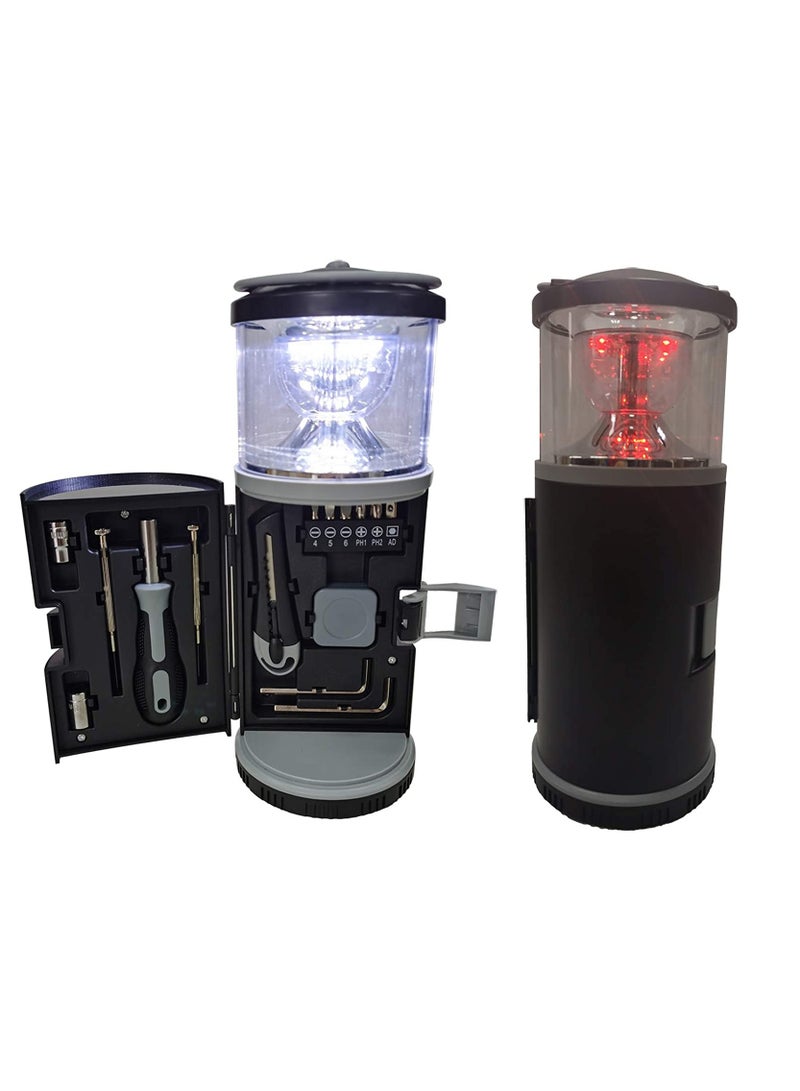 15 قطعة في الهواء الطلق المنزلية LED فانوس التخييم أضواء و مجموعة إضاءة الفوانيس ، المحمولة 15 وظيفة فانوس التخييم ضوء مجموعة أدوات الأجهزة - Image 1