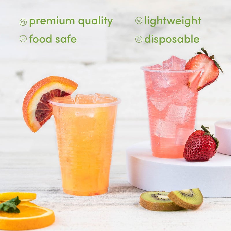 FRAMO 7 oz Clear Plastic Cups - Disposable Cups for Parties  Picnics  BBQ and Events Perfect for Cold Drinks Great Value for Home and Commercial Use Translucent Design (300) - Image 5
