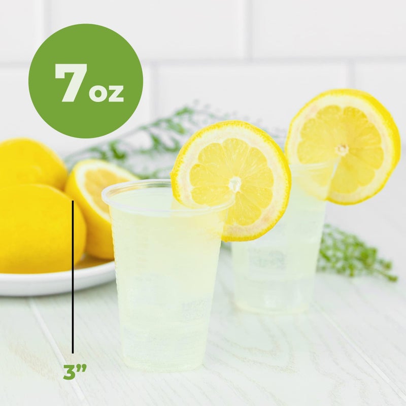 FRAMO 7 oz Clear Plastic Cups - Disposable Cups for Parties  Picnics  BBQ and Events Perfect for Cold Drinks Great Value for Home and Commercial Use Translucent Design (300) - Image 2