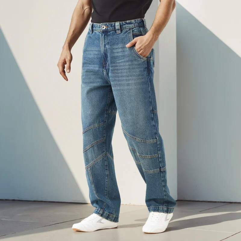 Lee Cooper Lee Cooper Panelled Relaxed Fit Jeans