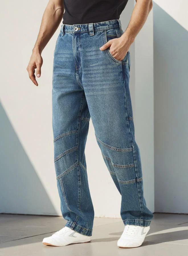 Lee Cooper Lee Cooper Panelled Relaxed Fit Jeans