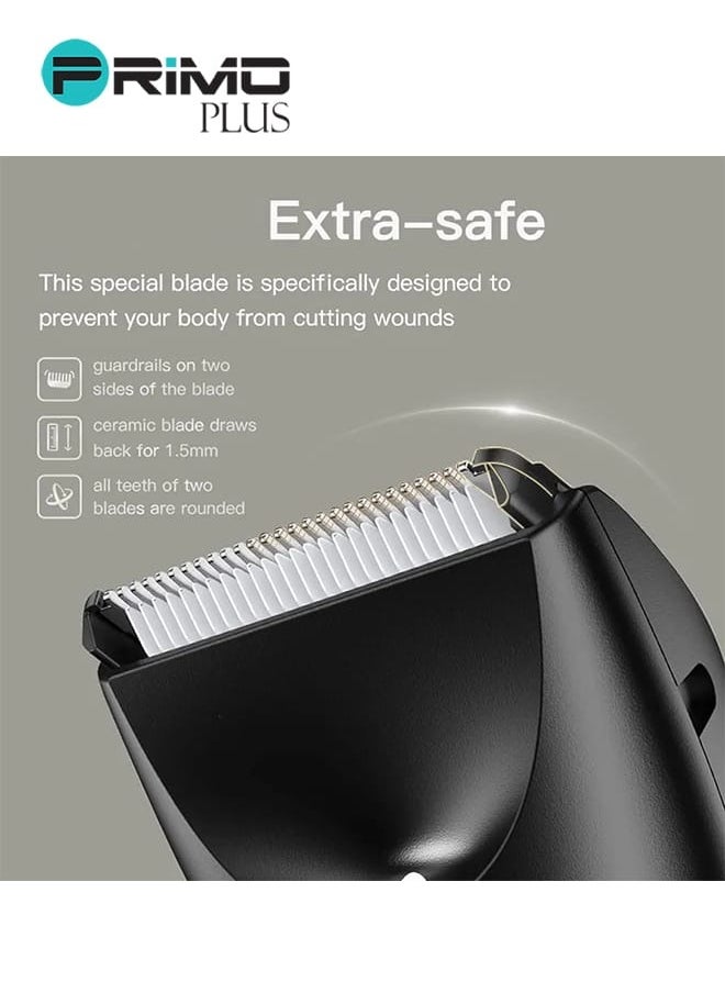 Electric shaver for sensitive areas, waterproof, silent, fast charging, unisex