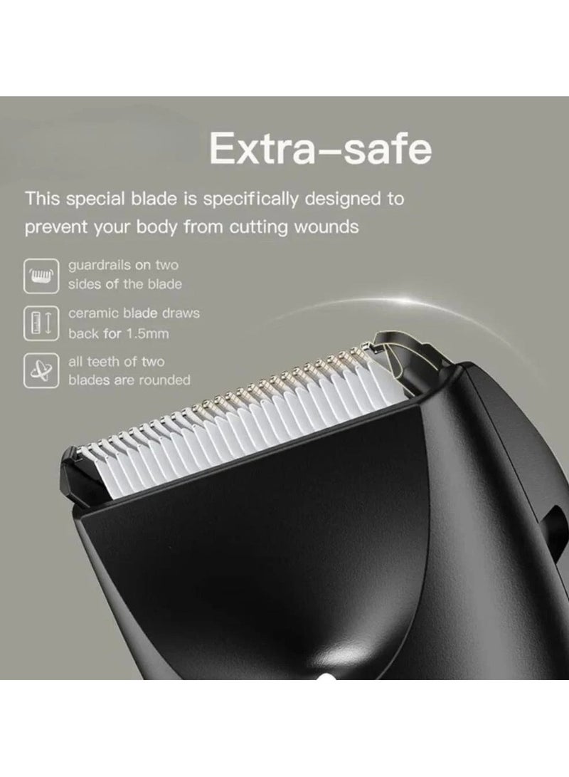 Electric shaver for sensitive areas, waterproof, silent, fast charging, unisex - Image 2