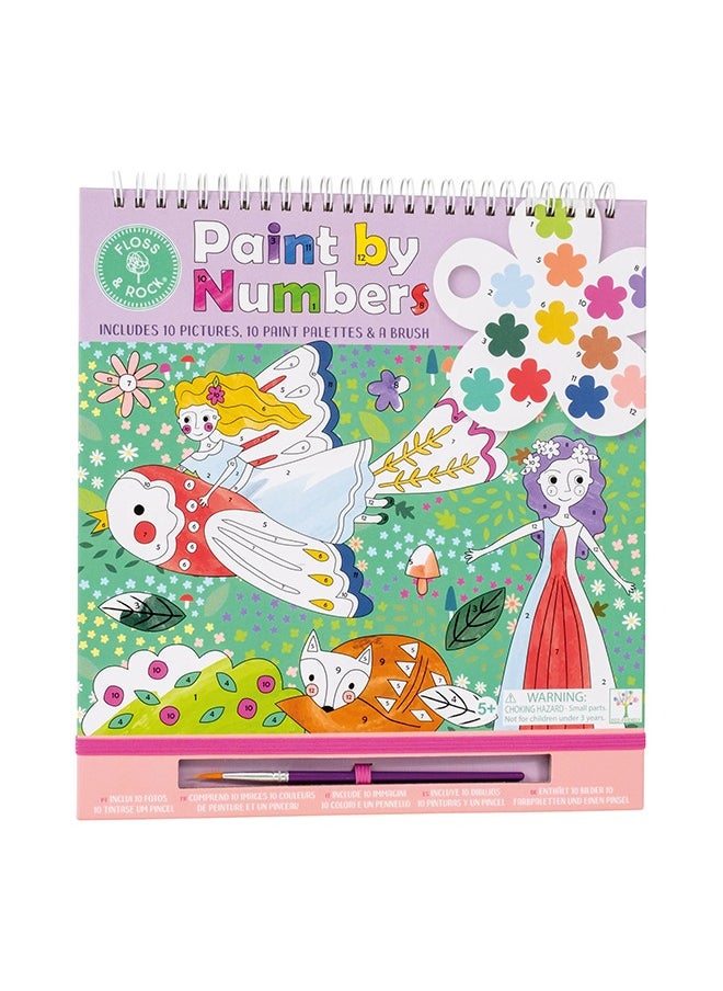 Floss & Rock - Kids Paint by Numbers Spiral Art Pad – 10 Pictures, 10 Paint Palettes, & A Brush | Fairy Tale Theme | Activity Book | Paint Book for Kids - Image 1