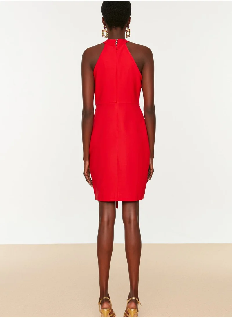 trendyol Asymmetrical Halter Neck Dress