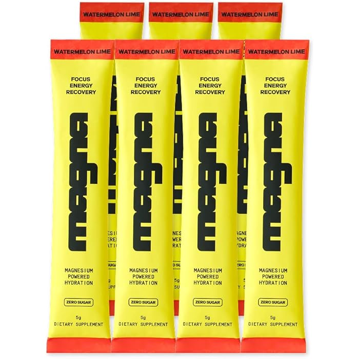 MAGNA Electrolytes Powder Drink Mix for Hydration, Energy & Focus Support with Magnesium L Threonate, Sodium, Potassium, Vitamin D, B6 & B12, Sugar Free, Watermelon Lime Flavor, 7 Servings - Image 1