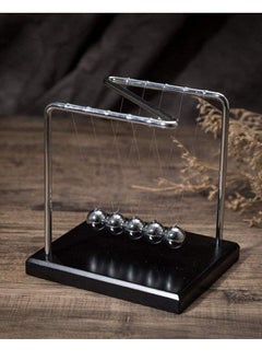 نيبمينينت Z-Shape Newton's Cradle Balance Ball Classic Wood Base Metal Pendulum Balls Physics Science Ornaments Smart Toys for Desk Home Decoration  - Image 1