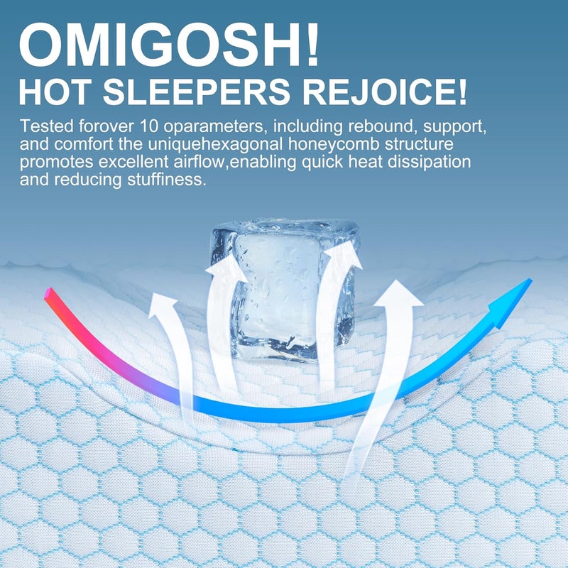 UJPFEO Knee Pillow for Side Sleepers,Cooling Leg Pillow for Sciatica, Knees,Back,Joints Between Legs,HIPS Pain Relief When Side Sleeping,Spine Aligning Support for Surgery Recovery, Removable Strap - Image 2