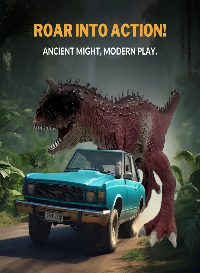 CRYA Carnotaurus Toy Dinosaur Action Figure, Realistic Carnotourus Big Dinosaurs Toys for Kids, Carno Taurus Dinosaur Toy for Play and Display, Jurassic Dino Toys for Boys & Girls (Carnotaurus) - Image 3