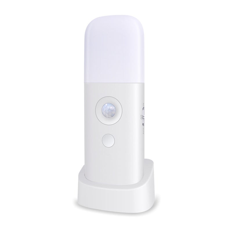 Infrared Motion Sensor LED Light: USB Rechargeable Adjustable Brightness Compact Night Light - Versatile Instant Illumination for Bedroom Hallway Hotel Residential Space - Image 1