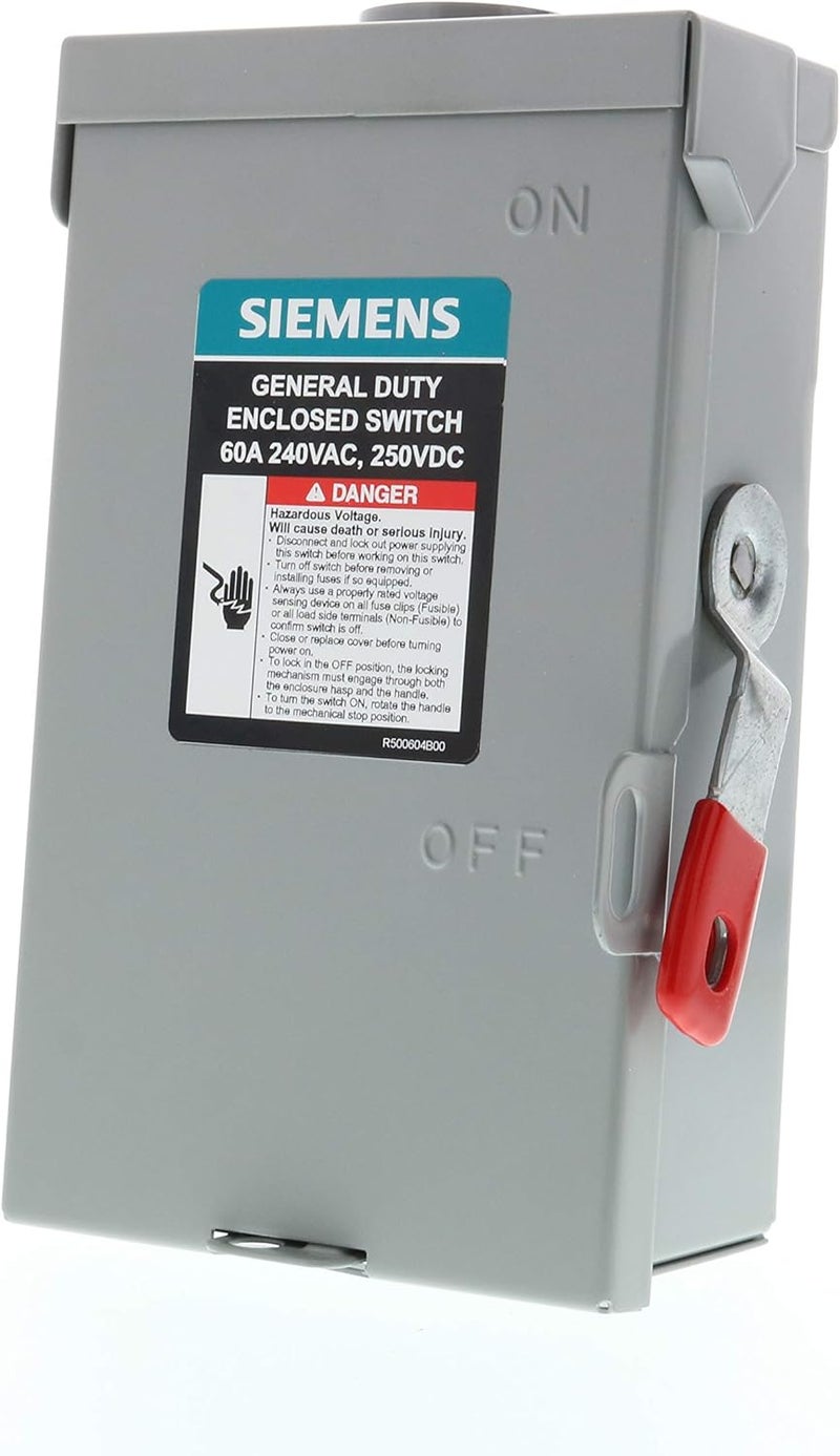 Siemens GNF322RA 60Amp 3Pole 240V General Duty Compact Series Safety Switch NonFusible Outdoor - Image 1