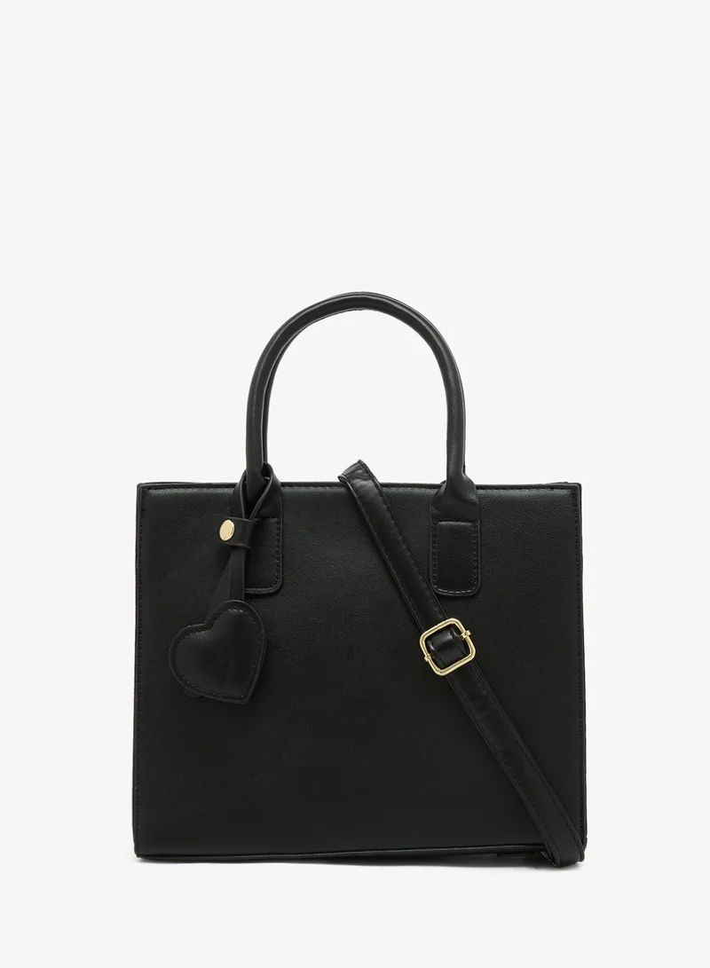 خزانة Black Satchel With Top Handle And Strap