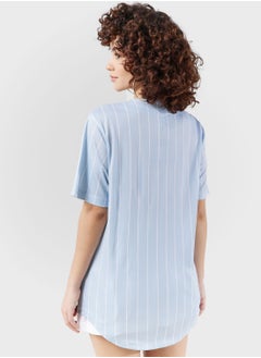 Karl Kani Varsity Pinstripe Baseball Shirt  - Image 2