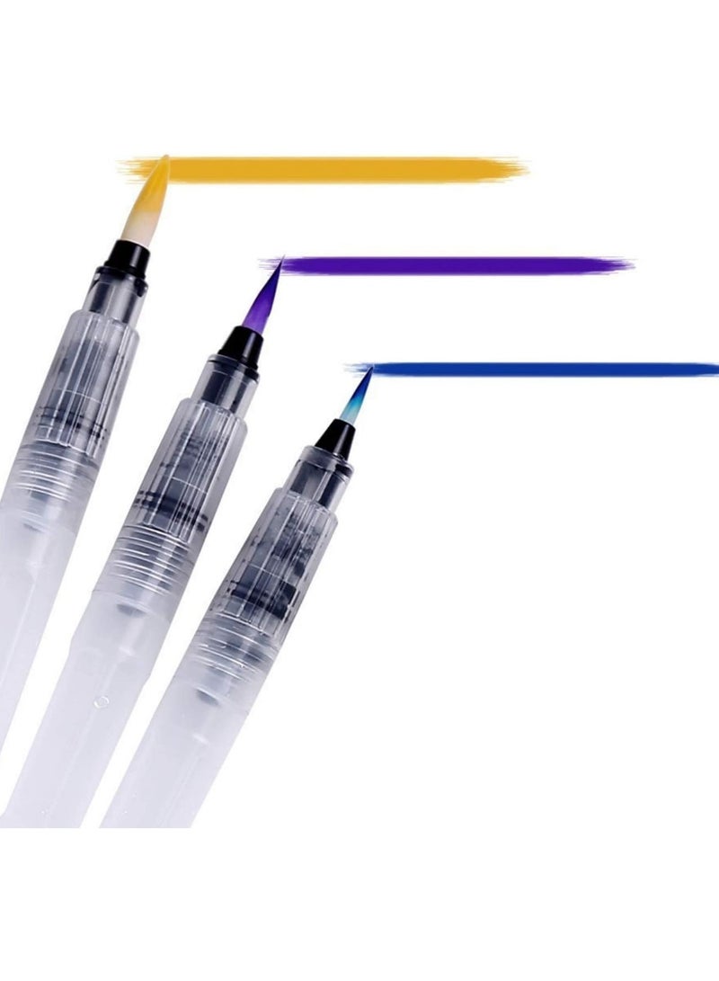 ATKET 3-Piece Multi Purpose Water Brush Pen Set Assorted Tip Sizes - Image 2