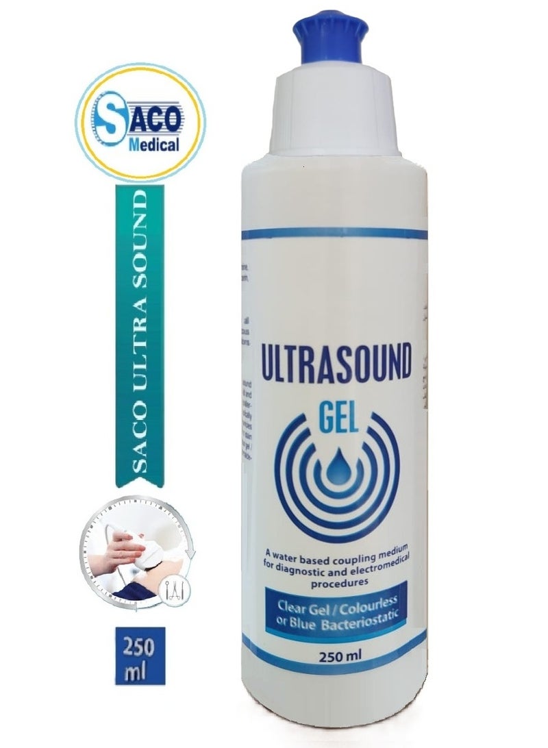 SACO Clear Ultrasound Gel Colourless Bacteriostatic for Ultrasound and Doppler Machines and Monitors 250 ml - Image 1