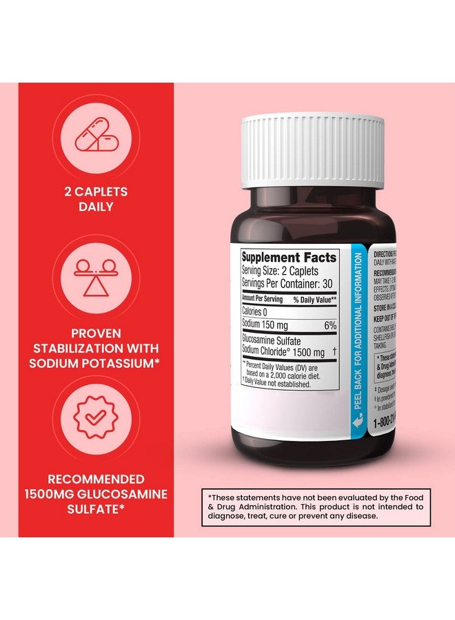 DONA DONA Crystalline Glucosamine Sulfate, 750 Mg, Joint Supplement Pills for Knee Comfort & Joint Health Support, 750 Mg, 60 Count (2 Pack) - Image 3
