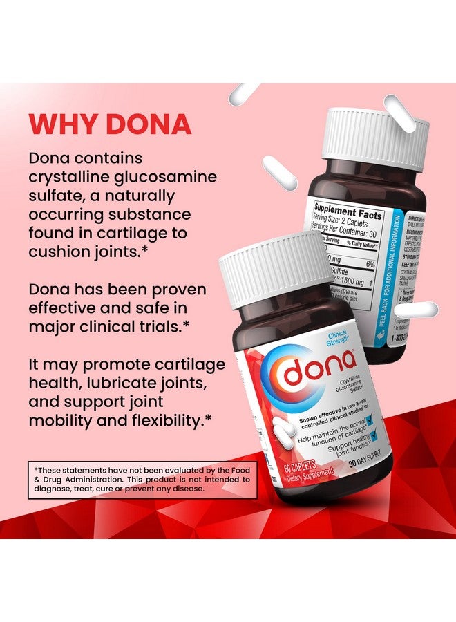 DONA DONA Crystalline Glucosamine Sulfate, 750 Mg, Joint Supplement Pills for Knee Comfort & Joint Health Support, 750 Mg, 60 Count (2 Pack) - Image 4