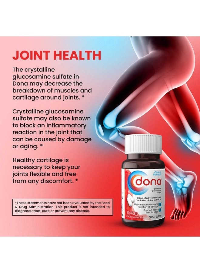 DONA DONA Crystalline Glucosamine Sulfate, 750 Mg, Joint Supplement Pills for Knee Comfort & Joint Health Support, 750 Mg, 60 Count (2 Pack) - Image 5