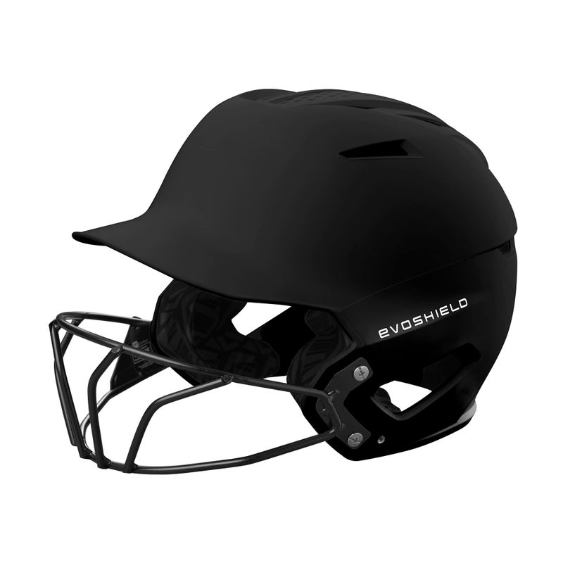 EvoShield XVT 20 Matte Batting Helmet with Facemask Black LargeXLarge