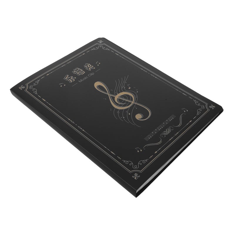 Detachable Fold Sheet Music Folder Black for Trumpet with Double Sided Storage and Sturdy Clip - Image 4