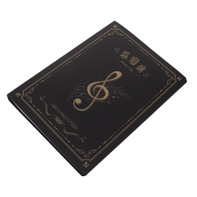Detachable Fold Sheet Music Folder Black for Trumpet with Double Sided Storage and Sturdy Clip - Image 5