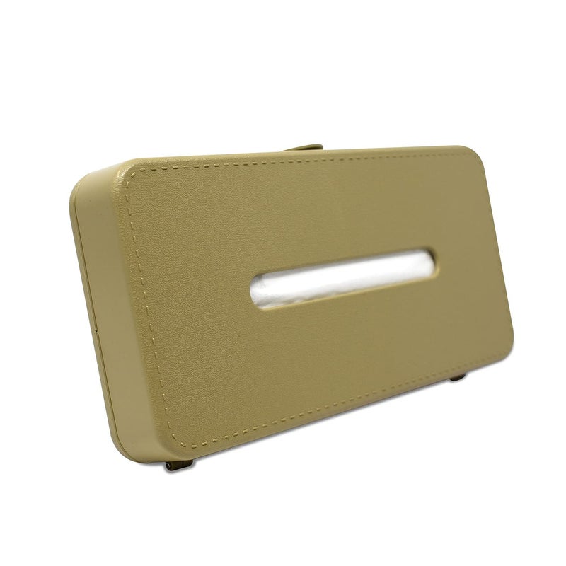 GFX Car Tissue Box Holder Universal Fit on Car Sun Shade Mountable Back Seat 1Pcs Beige - Image 2