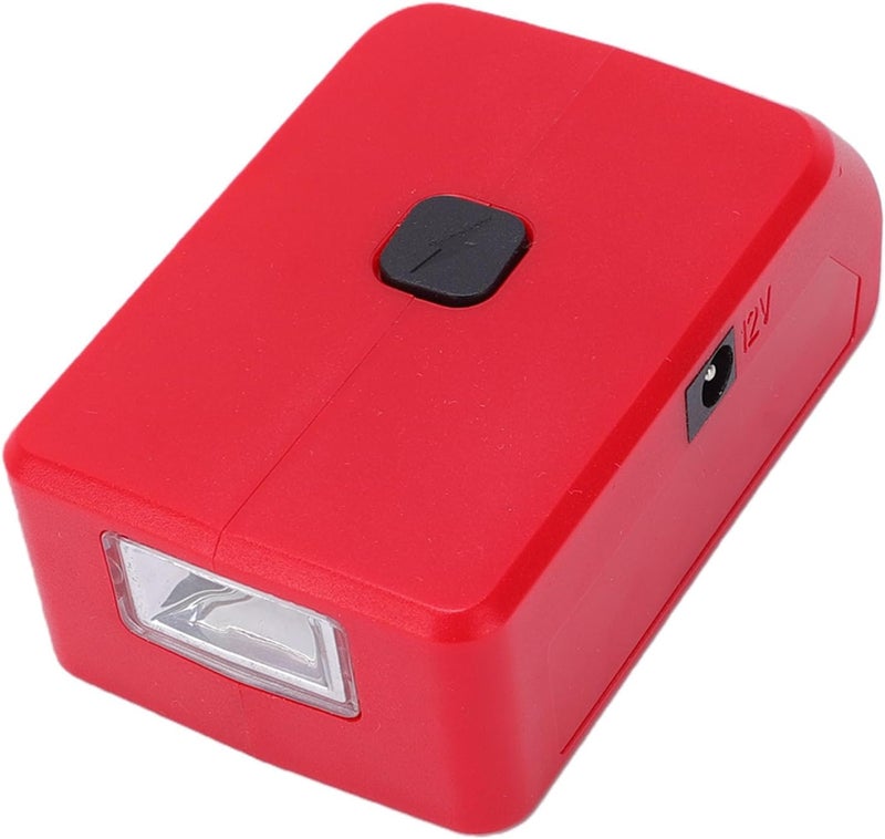 محول ضوء عمل LED، محول بطارية من نوع ABS مع منفذين USB ومنفذ DC، سطوع 140 لومن، لبطارية ليثيوم 18 فولت، للاستخدام في أماكن العمل والتخييم والشحن في حالات الطوارئ - Image 4