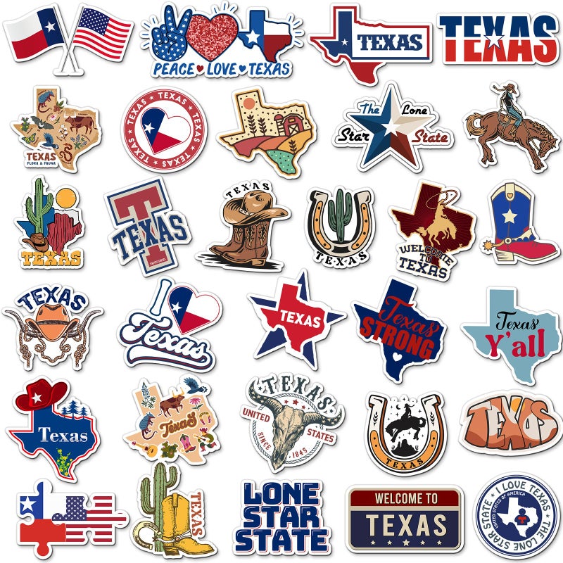 Konohan 30 Pcs Texas Souvenirs Gifts Texas Magnet for Refrigerator City Magnetic Refrigerator Stickers for Home Decoration - Image 1