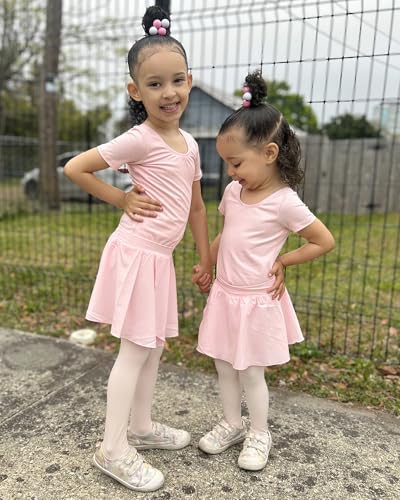 Stelle Ballet Skirts for Girls Toddler Dance Skirt Chiffon Kids Ballet Wrap Skirts (4-6 Years, Pink (Pull On)) - Image 2