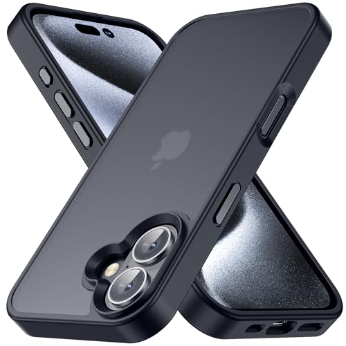 Yriklso for iPhone 16 Case Shockproof for iPhone 16 Phone Case Military Grade Drop Protection Protective Hard Back Slim Cover Black - Image 1