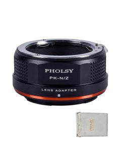 PHOLSY Lens Mount Adapter Compatible with Pentax K PK Lens to Nikon Z Mount Camera Body Compatible with Nikon Z fc, Z30, Z9, Z8, Z6 II, Z7 II, Z6, Z7, Z5, Z50  - Image 1