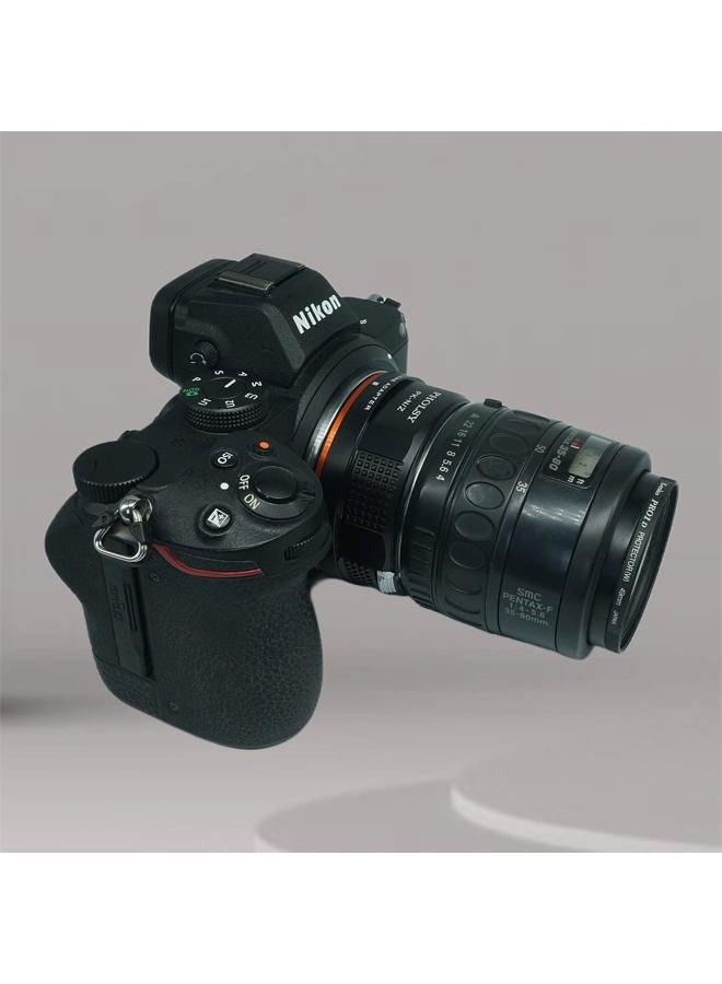 PHOLSY Lens Mount Adapter Compatible with Pentax K PK Lens to Nikon Z Mount Camera Body Compatible with Nikon Z fc, Z30, Z9, Z8, Z6 II, Z7 II, Z6, Z7, Z5, Z50 - Image 2