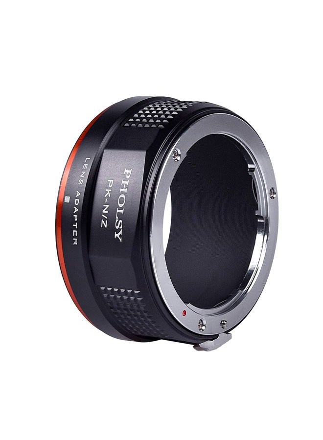 PHOLSY Lens Mount Adapter Compatible with Pentax K PK Lens to Nikon Z Mount Camera Body Compatible with Nikon Z fc, Z30, Z9, Z8, Z6 II, Z7 II, Z6, Z7, Z5, Z50 - Image 5