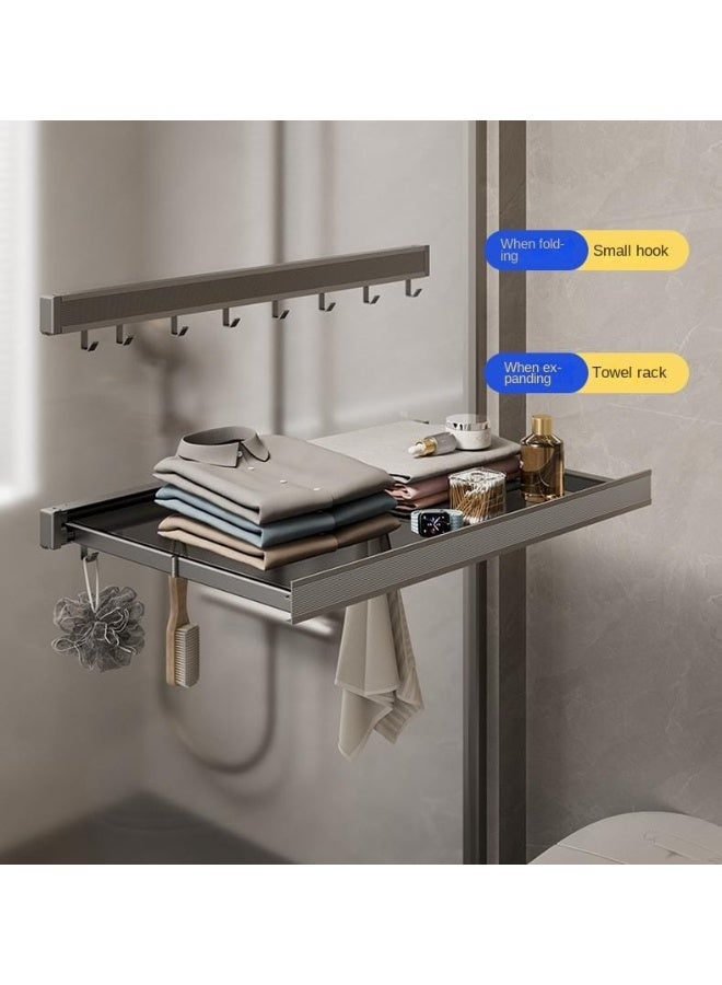 Foldable Balcony Drying Rack with Shoe Tray & Hanger Bar – Space Saving Laundry Drying Stand - Image 2