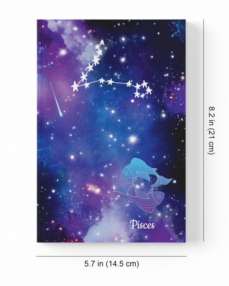 AccuPrints A5 Premium Soft Bound Notebook Size 5.8 * 8.25 inches Diary for Girls and Women (144 Ruled Pages with planner, 80 GSM) (Pisces zodiac signs) - Image 3
